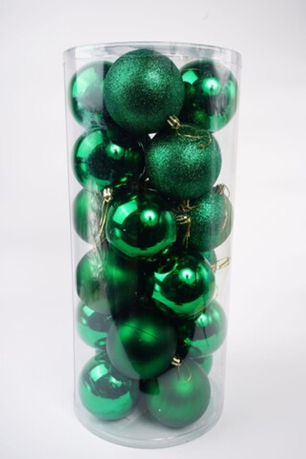 Набор шаров 24шт 8см зелёный SYQA-012104-GR