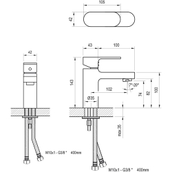 Смеситель для раковины Ravak Chrome CR 012.00 (X070041) схема