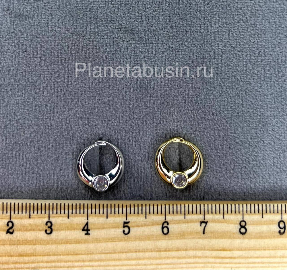Швензы люкс (Корея) пара с цирконом 0489