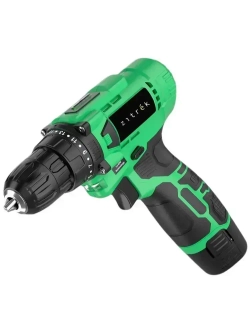 Дрель-шуруповерт аккумуляторная Zitrek Green Li Plus (12В, АКБ 1.5Ач и З/У, 850 об/мин, 24 Нм, реверс, подсветка) / электроинструмент / электродрель