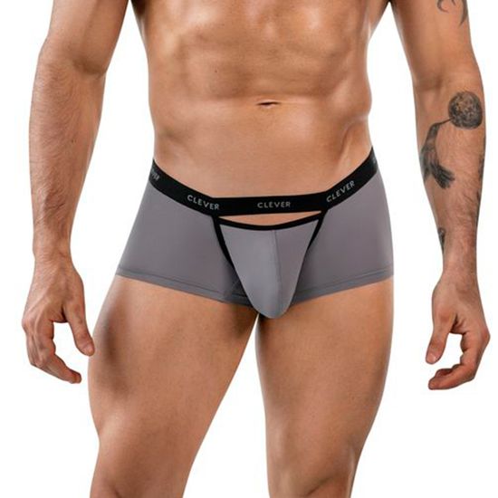 Мужские трусы хипсы серые Clever Moda TOKIO LATIN BOXER 186613