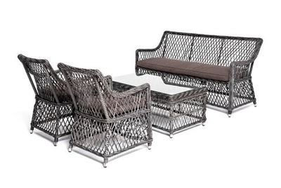 Лаунж зона на 4 персоны Асти Арт.: AS2C2JT-4-SET graphite
