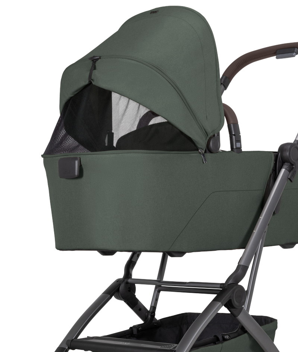 Коляска 2 в 1 Joolz Aer 2 с бампером Forest green/Mid Brown Carbon