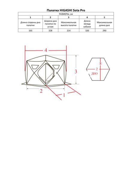 Палатка HIGASHI Sota Pro