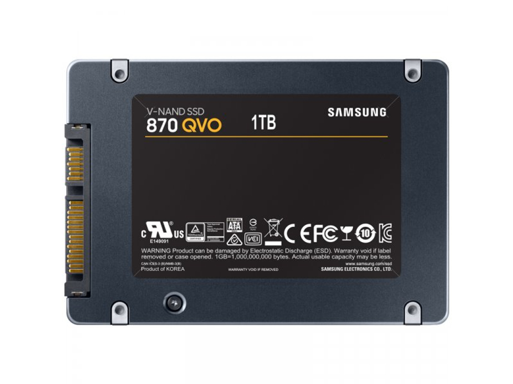SSD накопитель Samsung 870 QVO 1ТБ, 2.5" SATA, SATA III, [MZ-77Q1T0BW]