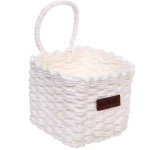 Корзинки интерьерные для хранения 3шт в наборе с петелькой «ЭЛЛОРИЯ», цвет белый, 12*11/15*14/16*17см (лейбл)