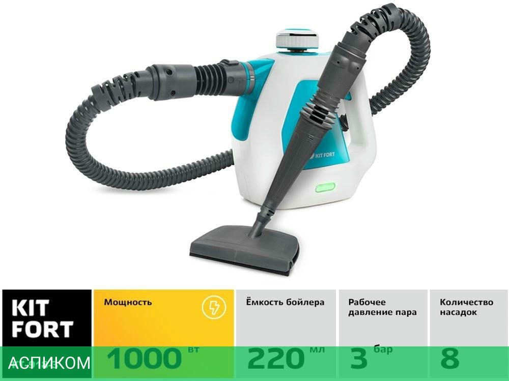 Пароочиститель Kitfort KT-918-3 бирюзовый