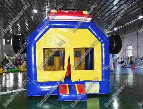 Детский надувной батут "Гараж" с крышей