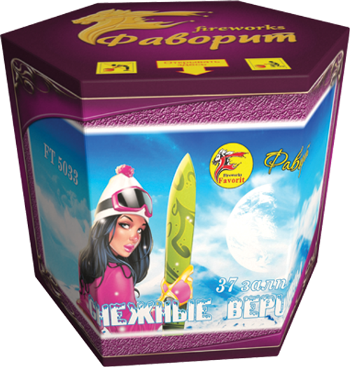 Батарея салютов "Снежные вершины" 37 залпов 1 дюйм