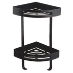 Полка AZARIO угловая двухэтажная, черная матовая (AZ-160-2B)