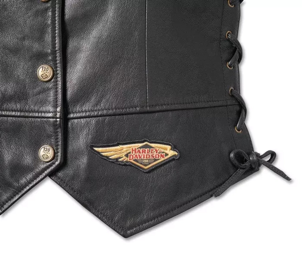 Жилет 120th Anniversary Laced Side Leather Harley-Davidson