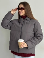 Куртка осенняя с отложным воротником