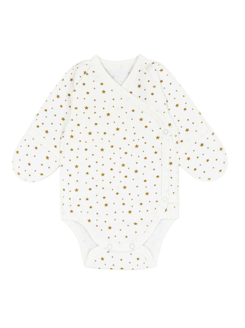 Боди-кимоно (утепленный) Звездочки wheat  (56,62)