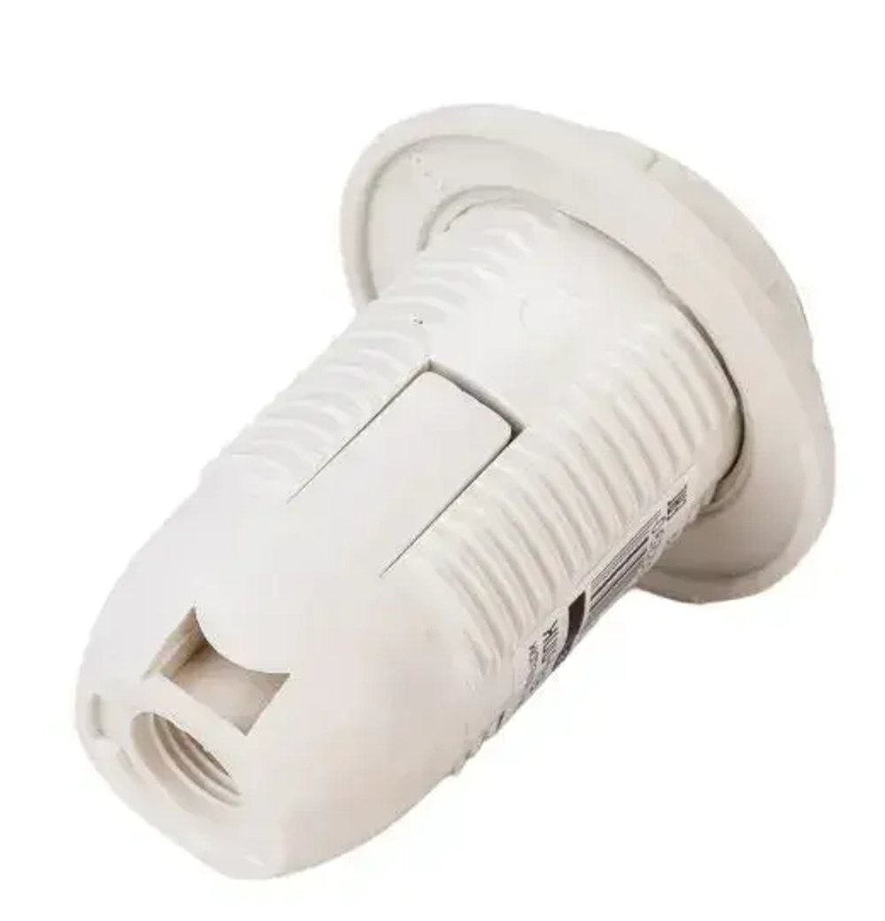 Патрон для лампы E14 пластиковый подвесной с кольцом