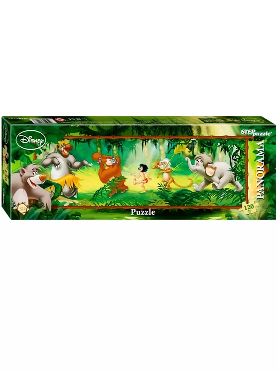 Пазл панорама для детей 3 4 5 лет Маугли 120 элементов