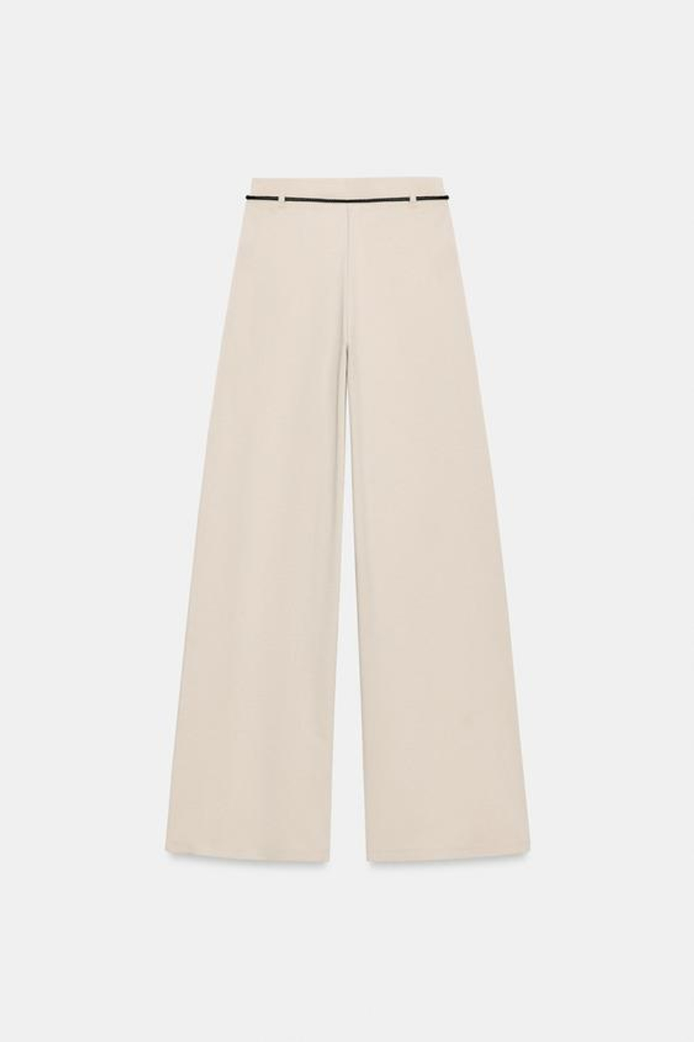 ZARA БРЮКИ-ПИКЕ С ПОЯСОМ, ЭКРЮ