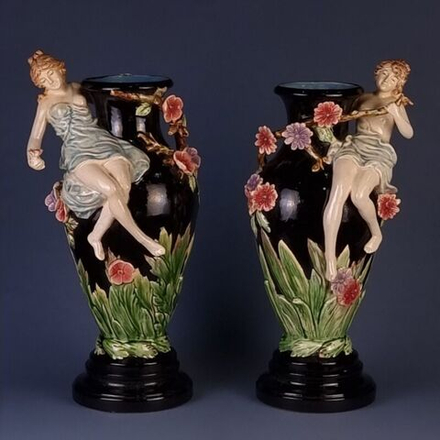 Винтажные парные вазы