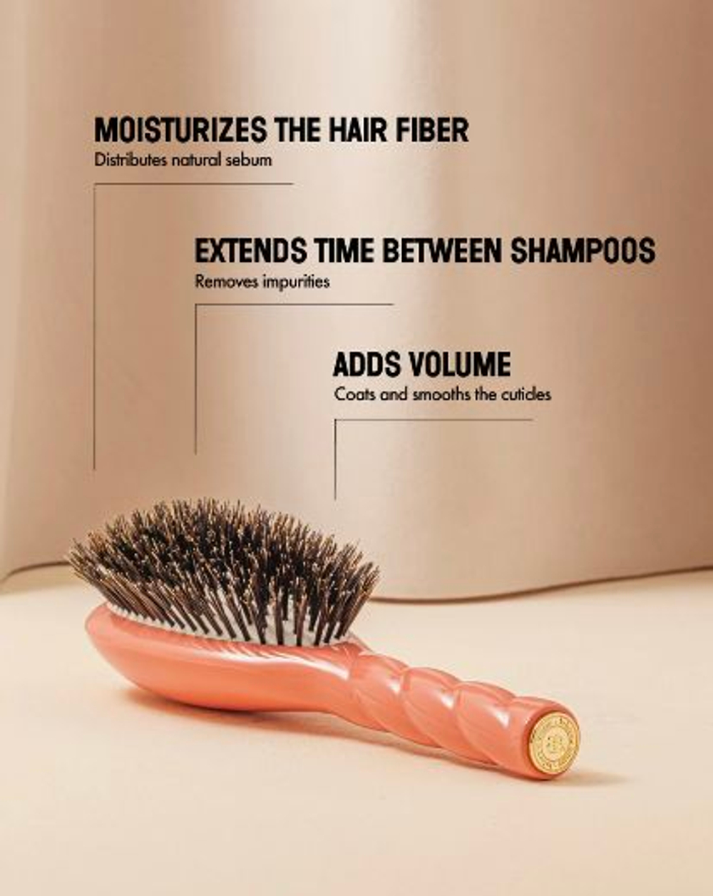 La Bonne Brosse Массажная расческа для волос N 01 Universal Hair Care Brush - Emerald Green