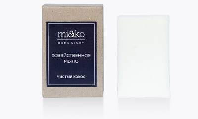 MI&KO Хозяйственное мыло Чистый кокос, 0.18 кг