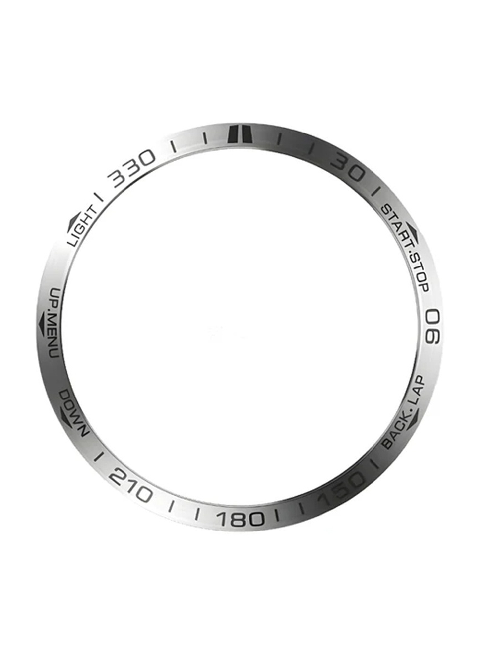 Накладка для Garmin Fenix 8 (47mm) для защиты безеля нержавеющая сталь (Серебристый)