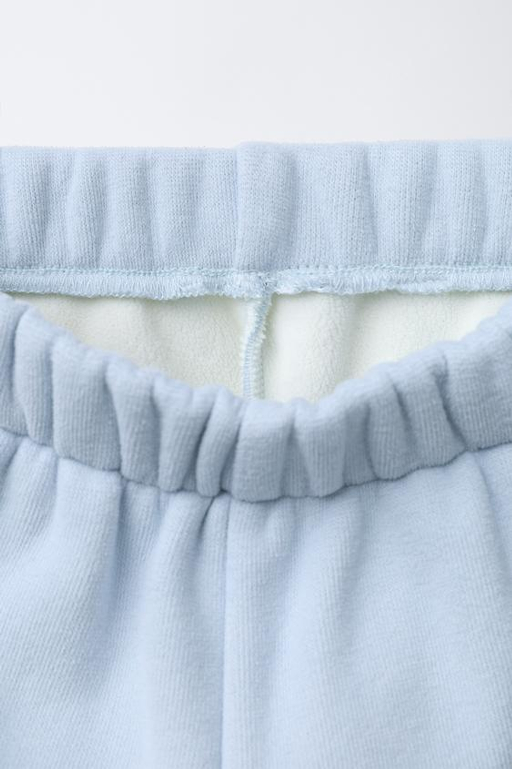 ZARA БРЮКИ BAGGY С ФЛИСОВОЙ ПОДКЛАДКОЙ И ЛОГОТИПОМ, СИНИЙ