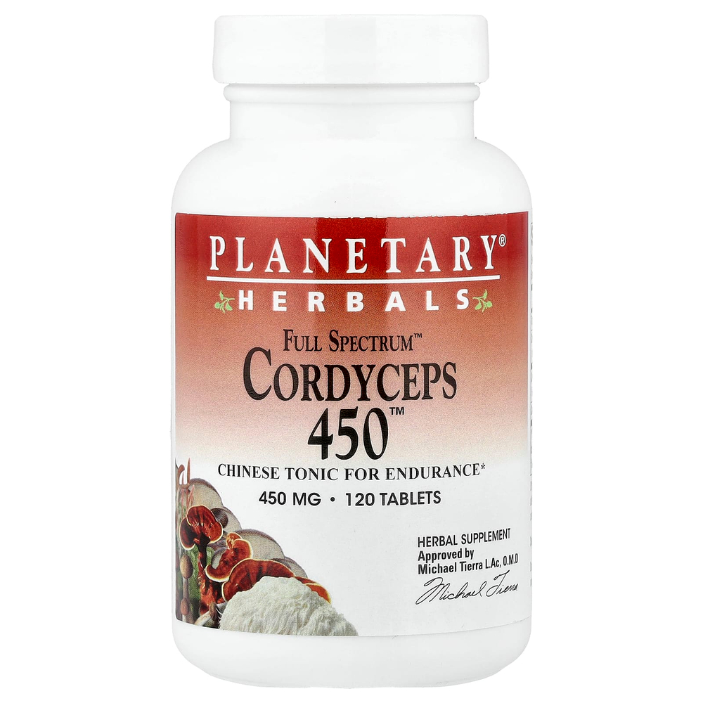 Planetary Herbals, Full Spectrum ™ Cordyceps 450 ™, 120 таблеток