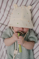 Песочник муслин (горошек на зеленом)