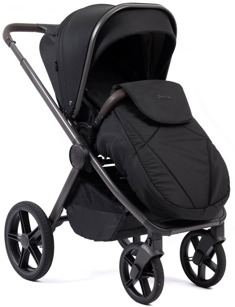 Детская коляска Peppy Monaco Thermo 3 в 1 с автокреслом Verona Black Black