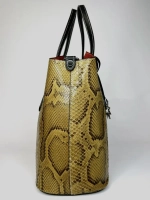 Сумка из натурального питона бежево-песочного цвета