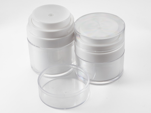 Банка с верхним дозатором белая