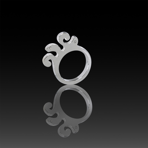"Осьминог" кольцо в серебряном покрытии из коллекции "Нимфа" от Jenavi