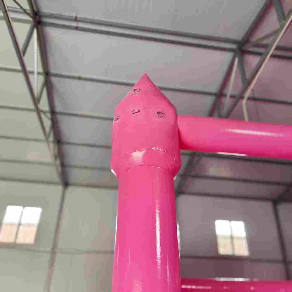 Розовый надувной батут – фотозона и реквизит для свадебных торжеств и праздников, 5*5*3,5 м