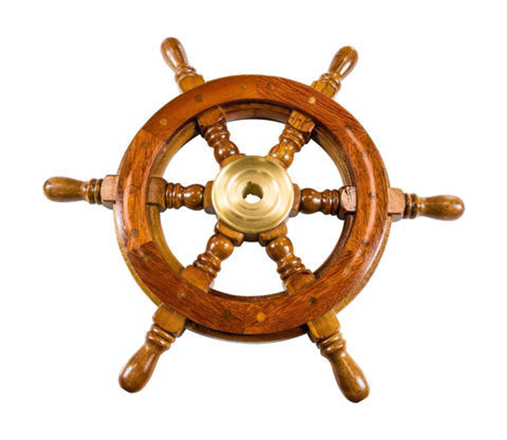 Штурвал деревянный сувенирный ⌀ 300/455 (18") мм