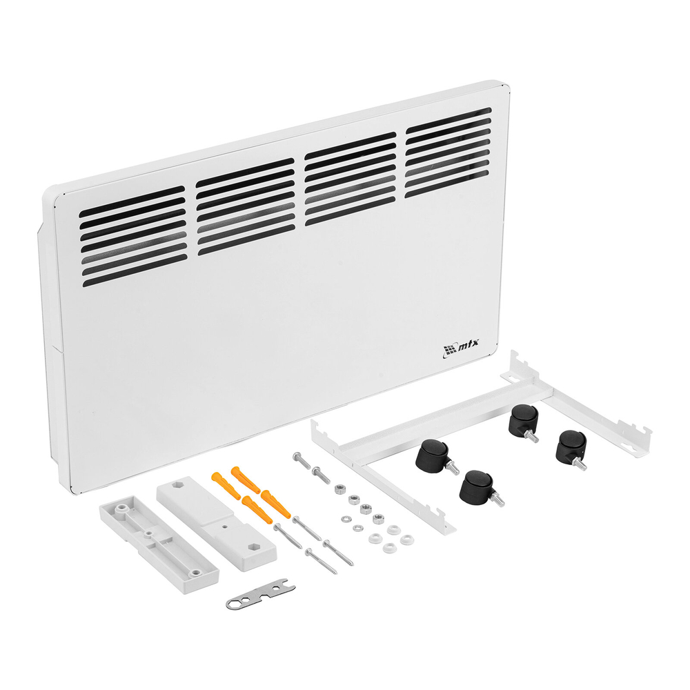 Конвектор электрический MTX КМ-1500.2, 1500 Вт, X-образный нагреватель, колеса, термостат, 98125