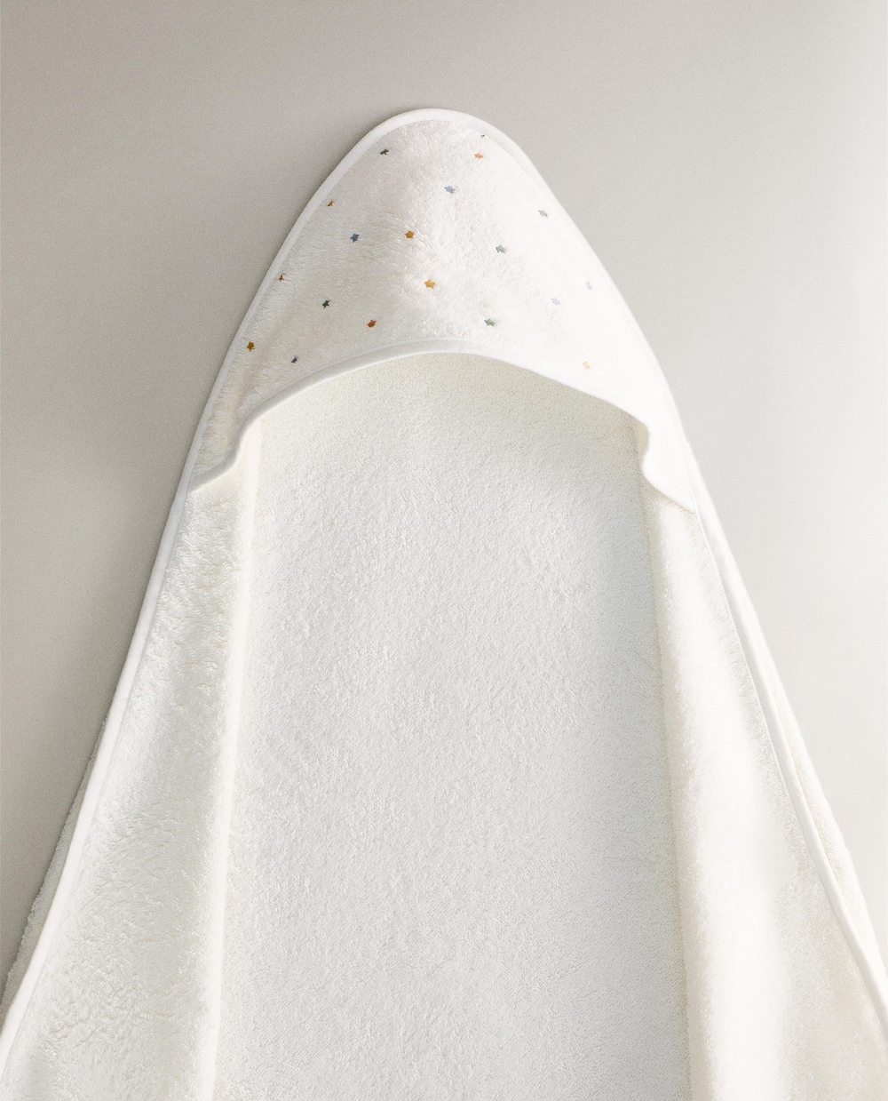Zara Home Детское полотенце с капюшоном из хлопка, z amana biel, 80x80 см · 5650/423