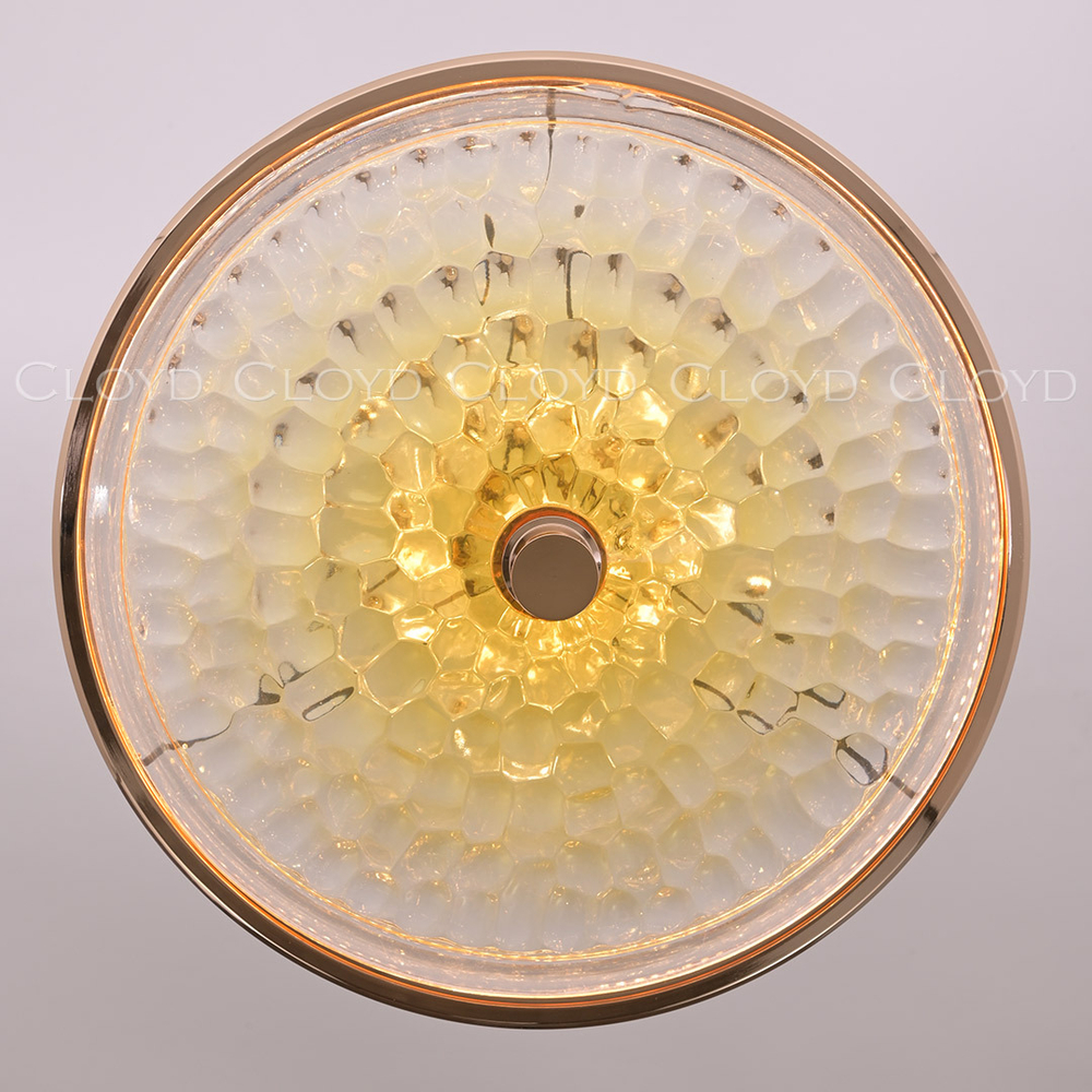 Подвесной светильник Cloyd FANTOM P1 / Ø32 см- желтый - золото (арт.11248)