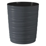 Кашпо для цветов пластиковое 15л d-30 см «Модерн Медиум» Антрацит