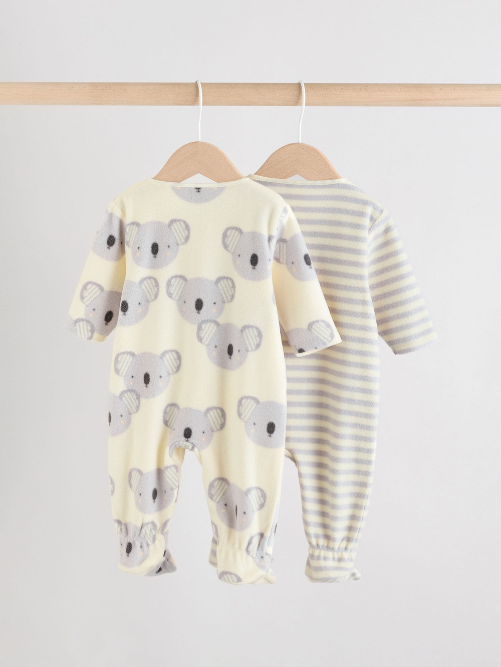 Комбинезон / Слип для малышей Next AW3-065, 2 шт., Серый, Светло-желтый