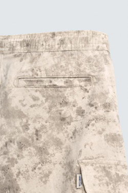 ZARA ШОРТЫ КАРГО RELAXED FIT С ЭФФЕКТОМ ПОТЕРТОСТИ, С ПРИНТОМ