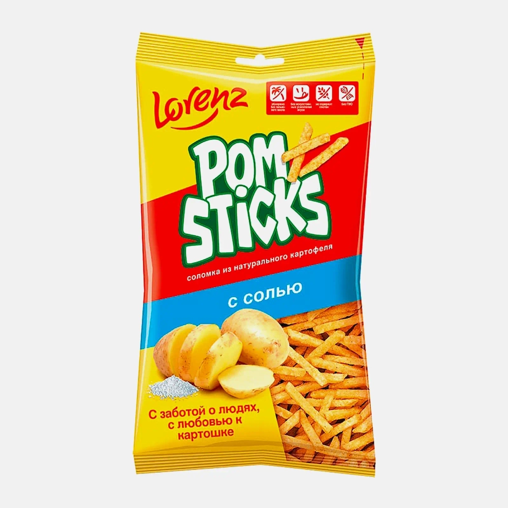 Чипсы картофельные соломкой Pomsticks с солью 100г
