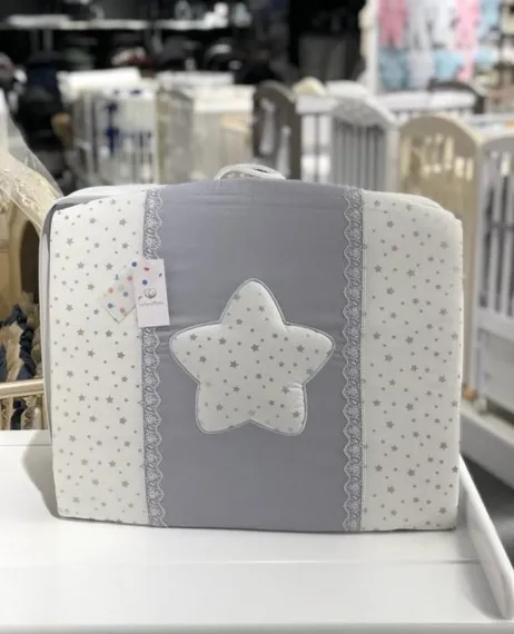 Набор в кровать для новорожденных Lollycottons Maks Star, Серый