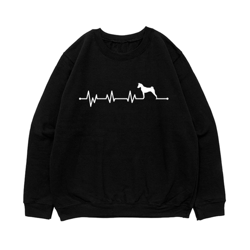Свитшот "Басенджи - сердечный ритм"