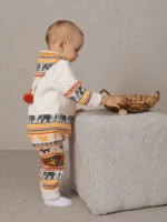 Вязаный комбинезон для новорожденных и малышей на молнии