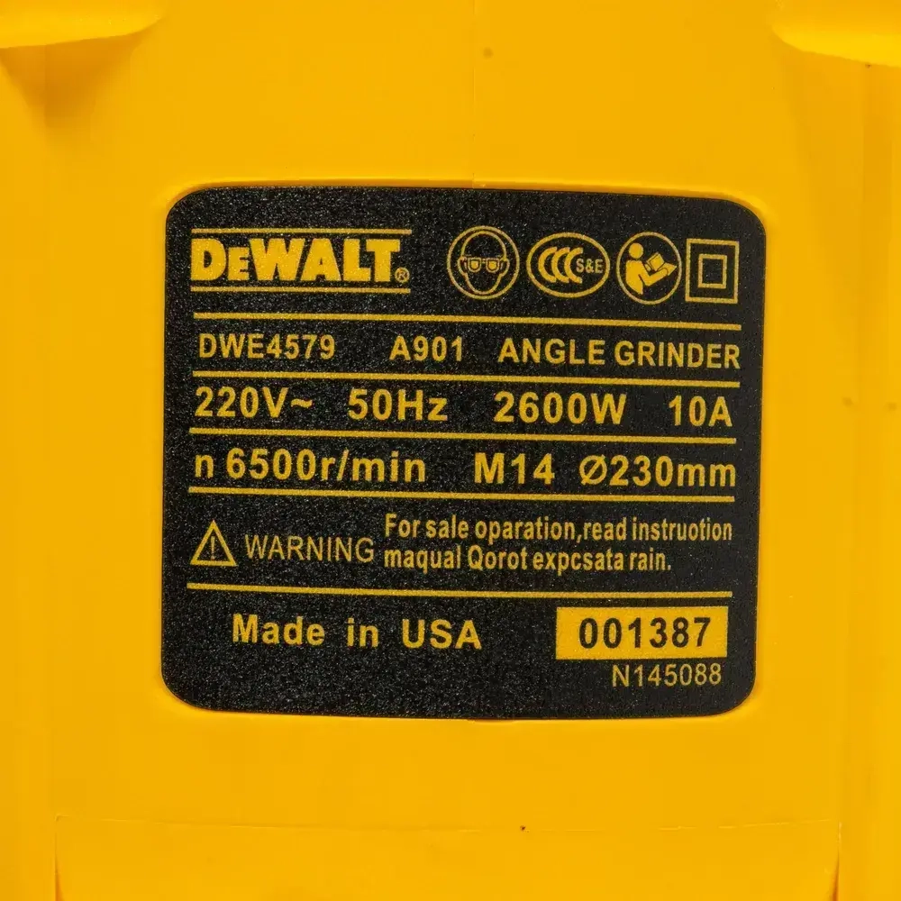 Болгарка 230ММ 2600W Dewalt DWE4579