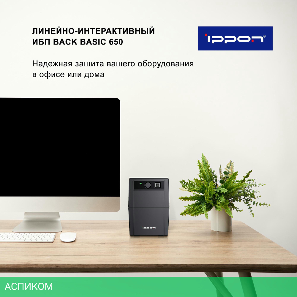 Источник бесперебойного питания Ippon Back Basic 650