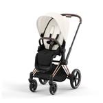 Коляска Cybex Priam IV 3 в 1 цвет Off White на шасси Rosegold