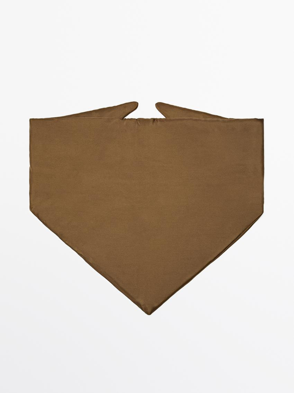 Massimo Dutti Стеганая бандана из 100% шелка, хаки