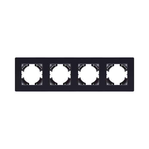 Рамка 4-постовая, черный Kollinger Eleganz Acryl EA4BK