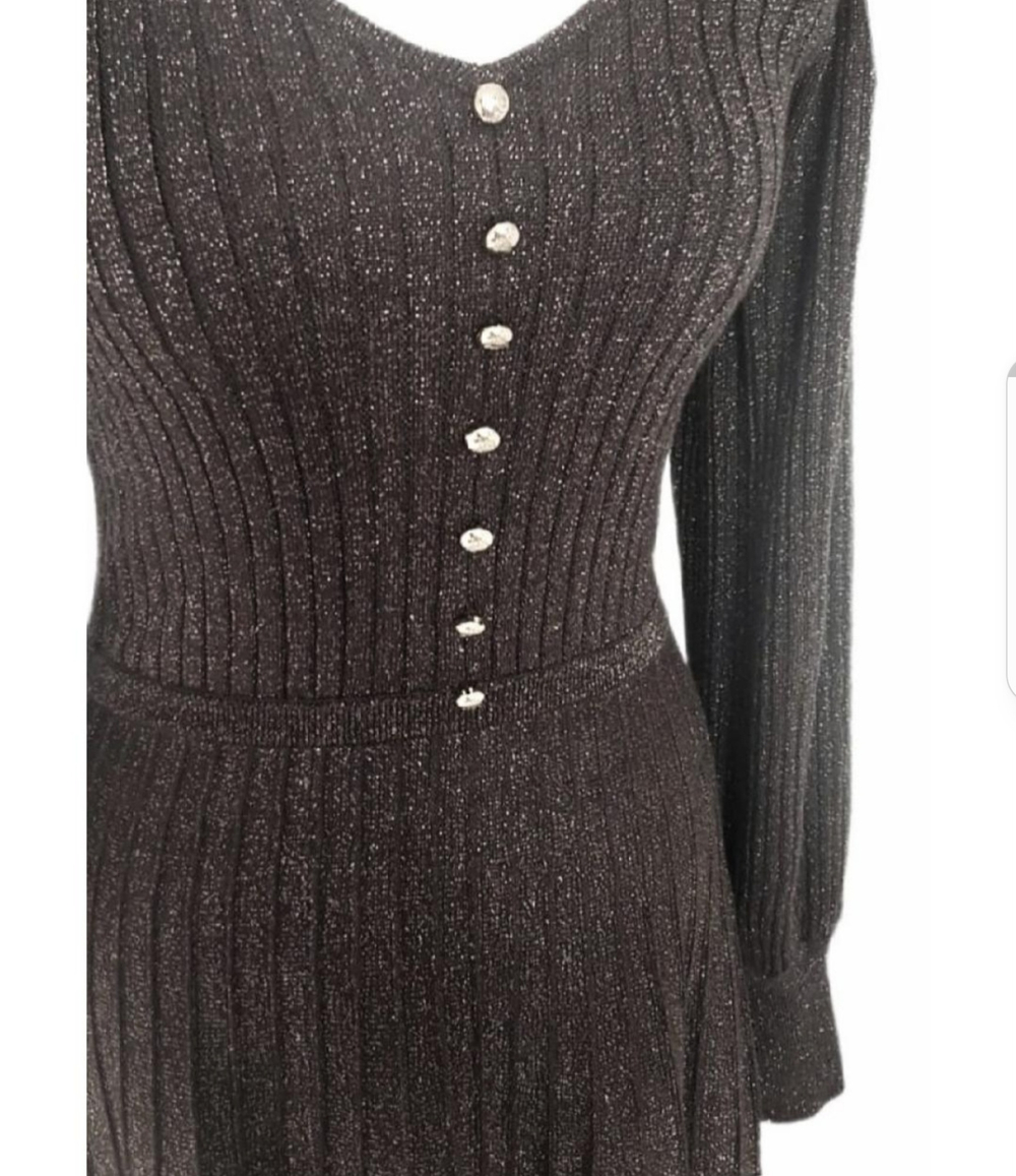 Pinko платье коричневое с люрексом