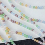 Бусины стекло, эффект кошачьего глаза, огранка, р-р 3мм, цена за нить 22.5см